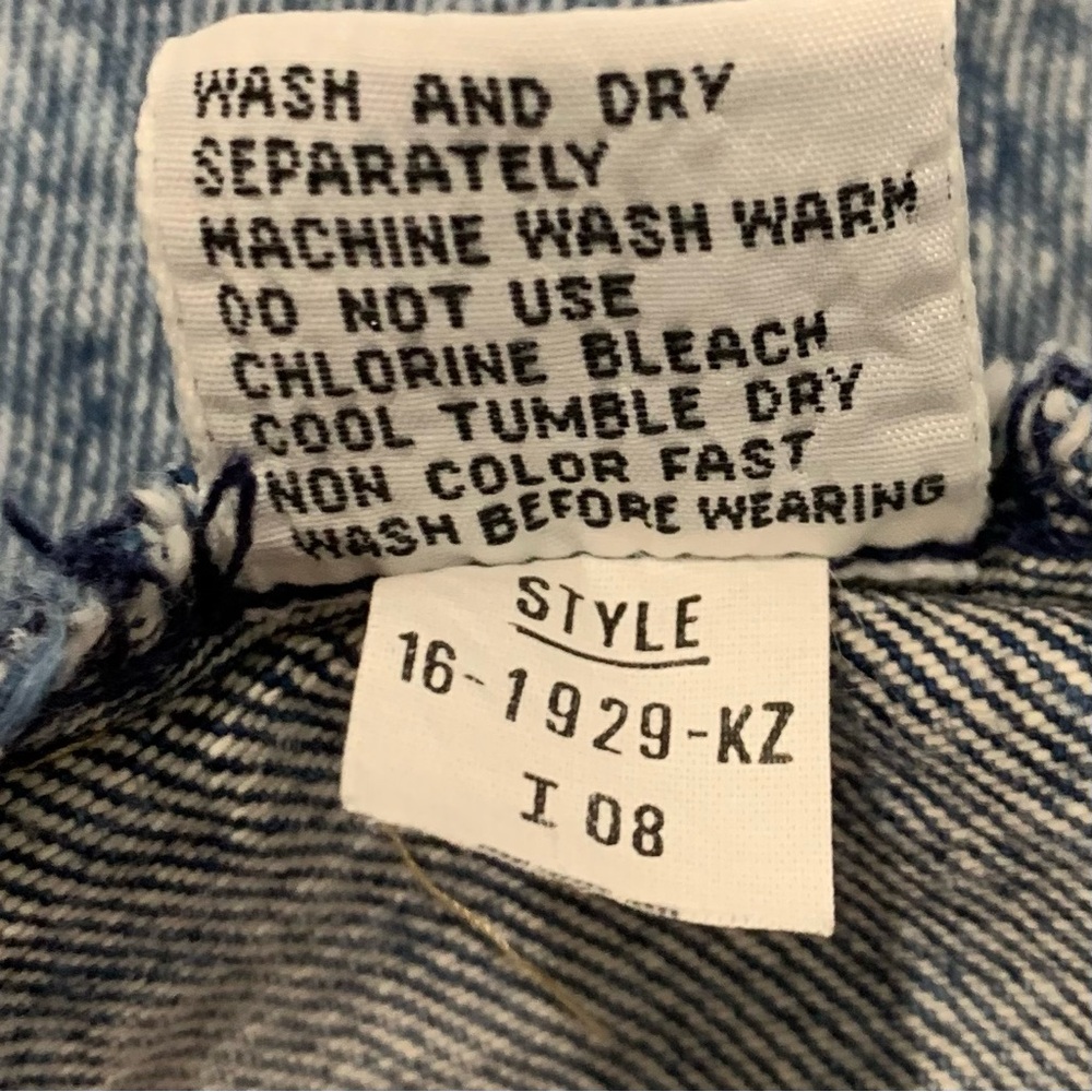 Vtg Jordache Jeans Womens 8 Acid Wash Bare Back Pleated High Rise Tapered Baggy - Picture 16 of 16